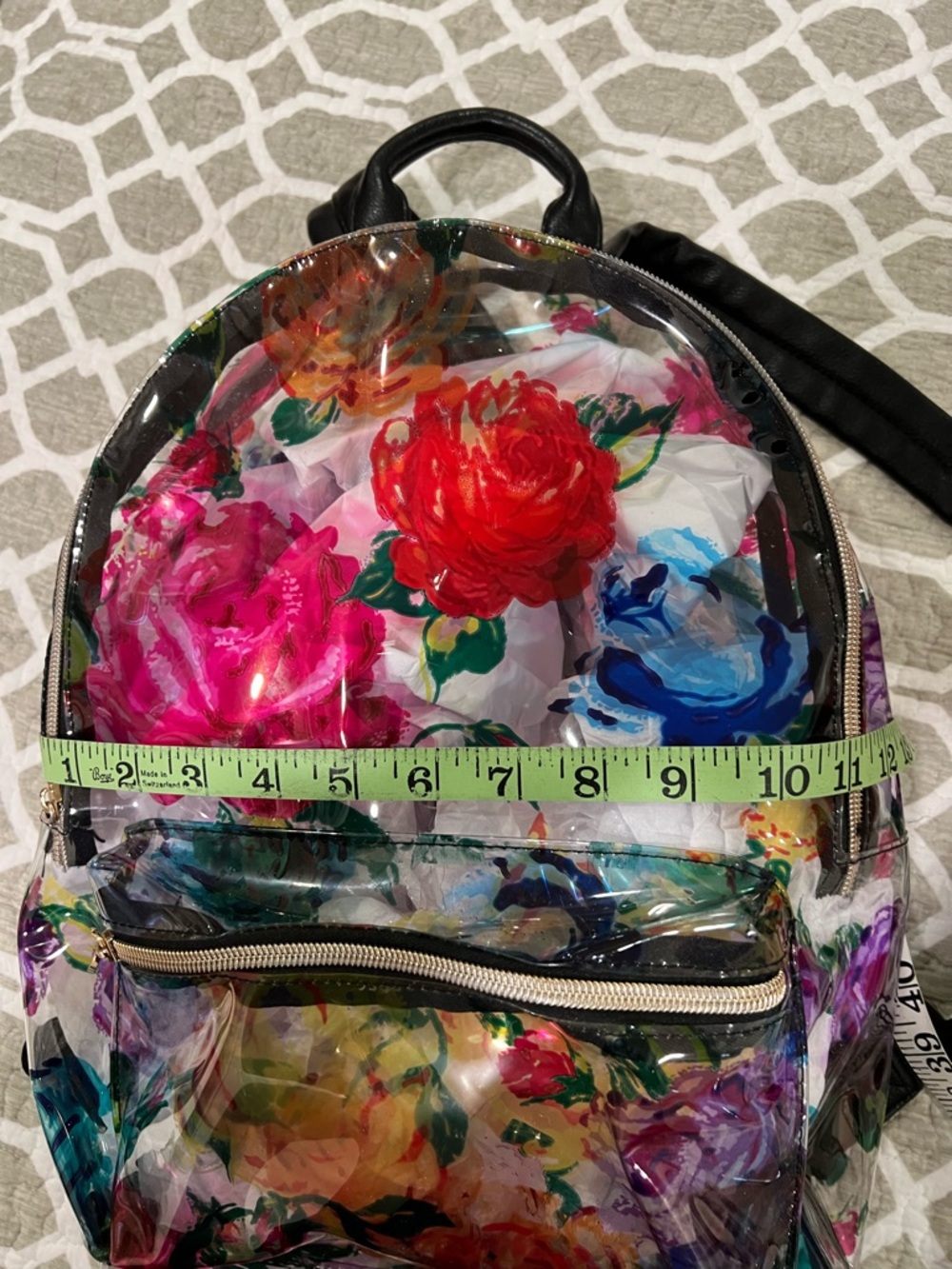 Betsey Johnson Floral Clear Backpack - Pink Multi - Picture 6 of 8